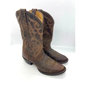 Laredo Maddie Women's Brown Leather Round Toe Cowboy Western Boots Size 7.5